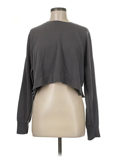 Pre-owned Better / Together Long Sleeve Top Gray Crew Neck Tops