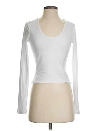 Pre-owned Better / Together Long Sleeve Top White Scoop Neck Tops