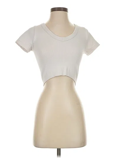 Pre-owned Better / Together Short Sleeve Top Ivory Keyhole Neckline Tops