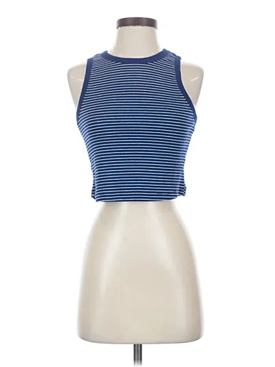 Pre-owned Better / Together Tank Top Blue Halter Neckline Tops