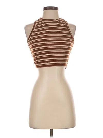 Pre-owned Better / Together Tank Top Brown Halter Neckline Tops