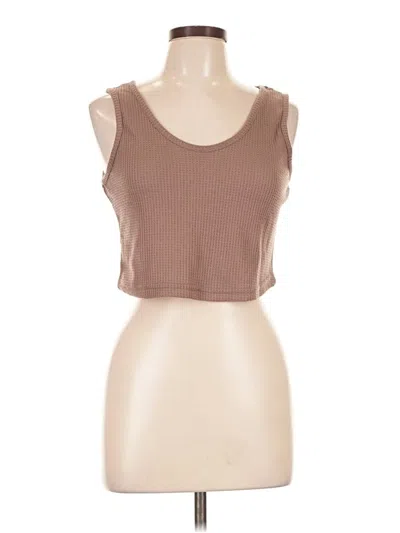 Pre-owned Better / Together Tank Top Brown Strapless Neckline Tops