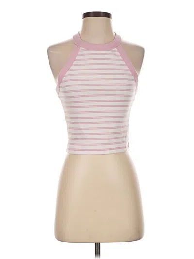 Pre-owned Better / Together Tank Top Pink Halter Neckline Tops