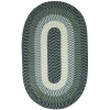 Better Trends Alpine Braided 20"x30" Indoor Oval Accent Rug In Green