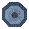 Better Trends Alpine Stripe Braided 4 X 4 Octagonal Accent Rug In Blue