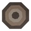 Better Trends Alpine Stripe Braided 4 X 4 Octagonal Accent Rug In Brown