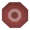 Better Trends Alpine Stripe Braided 4 X 4 Octagonal Accent Rug In Red