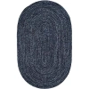 Better Trends Chenille Braid Oval Accent Rug In Blue