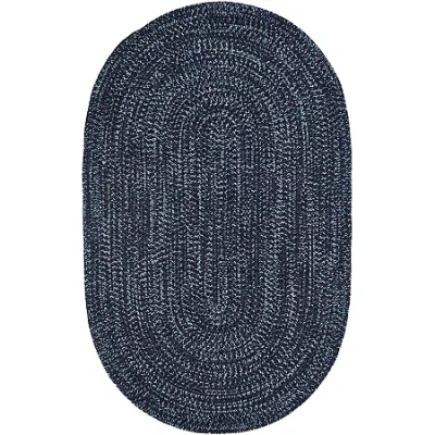 Better Trends Chenille Braid Oval Accent Rug In Blue