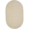 Better Trends Chenille Braid Oval Accent Rug In Sand