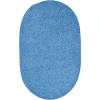 Better Trends Chenille Braid Oval Area Rug In Blue