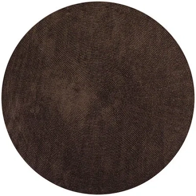 Better Trends Chenille Braid Round Rug In Brown