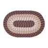 Better Trends Country Stripe Braided 4' X 6' Oval Area Rug In Brown