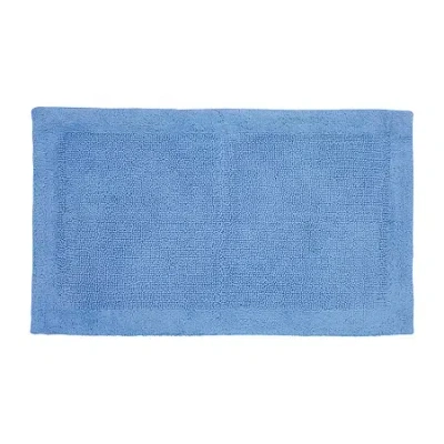 Better Trends Edge Bath Rug In Blue