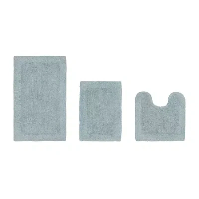 Better Trends Edge Bath Rug In Blue