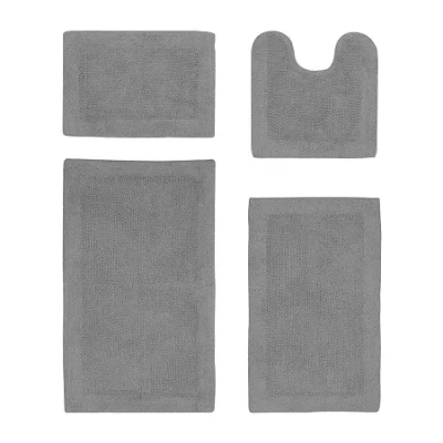 Better Trends Edge Bath Rug In Gray