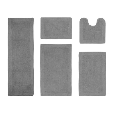 Better Trends Edge Bath Rug In Gray