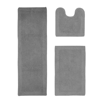 Better Trends Edge Bath Rug In Gray