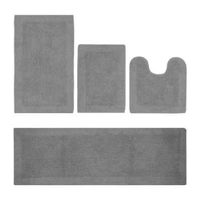 Better Trends Edge Bath Rug In Gray