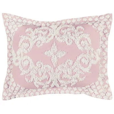 Better Trends Florence 100% Cotton 21" X 27" Soft Decorative Sham In Pink