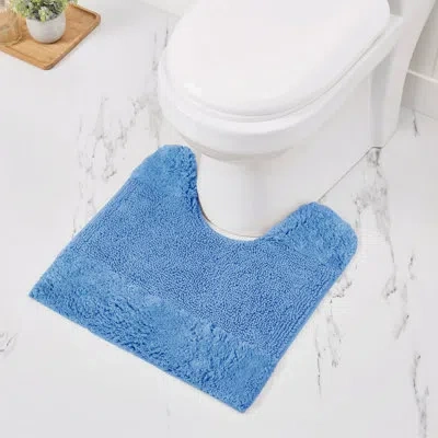 Better Trends Granada 100% Cotton Tufted Contour Bath Rug – Soft, Absorbent, Non-slip, Machine Washable Luxurious  In Dark Blue