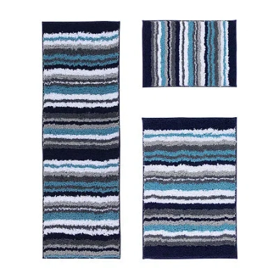 Better Trends Griffie Tufted Bath Rug 3-pc. Bath Rug Set In Blue