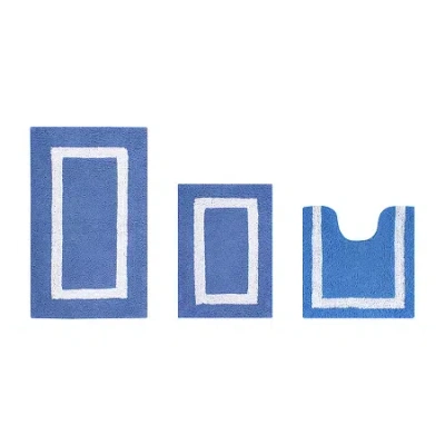 Better Trends Hotel 3-pc. Bath Rug Set In Blue