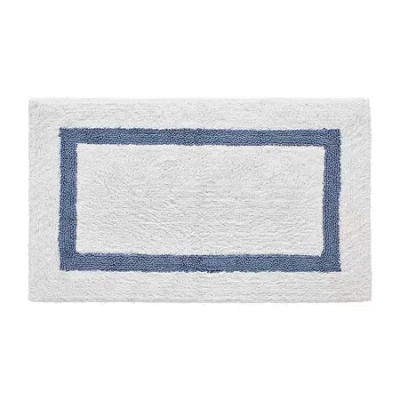 Better Trends Hotel Collection Cotton Reversible Bath Rug In Blue