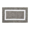 Better Trends Hotel Collection Cotton Reversible Bath Rug In Gray