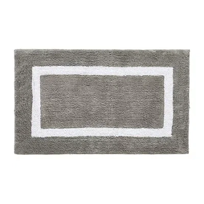 Better Trends Hotel Collection Cotton Reversible Bath Rug In Gray