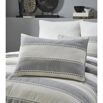 Better Trends Janson Microfiber / Polyester Comforter Set In Ivory,gray Striped