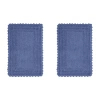 Better Trends Lilly Crochet Bath Rug In Blue