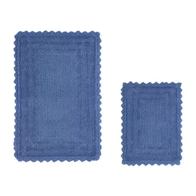 Better Trends Lilly Crochet Bath Rug In Blue