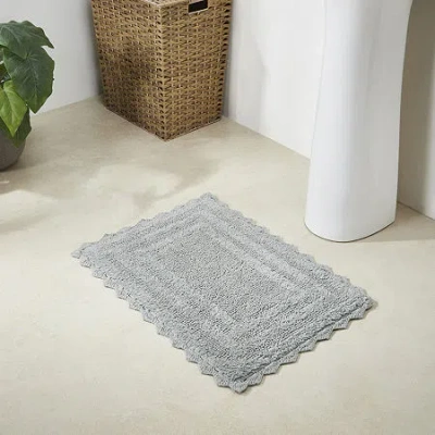 Better Trends Lilly Crochet Bath Rug In Gray