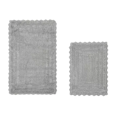 Better Trends Lilly Crochet Bath Rug In Gray