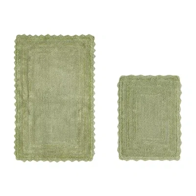 Better Trends Lilly Crochet Bath Rug In Green