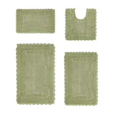 Better Trends Lilly Crochet Bath Rug In Green