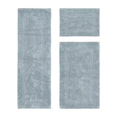 Better Trends Lux Tufted Mat 3-pc. Bath Rug Set In Blue