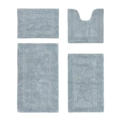 Better Trends Lux Tufted Mat 4-pc. Bath Rug Set In Blue