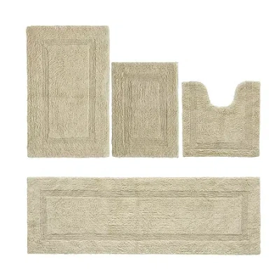 Better Trends Lux Tufted Mat 4-pc. Bath Rug Set In Brown