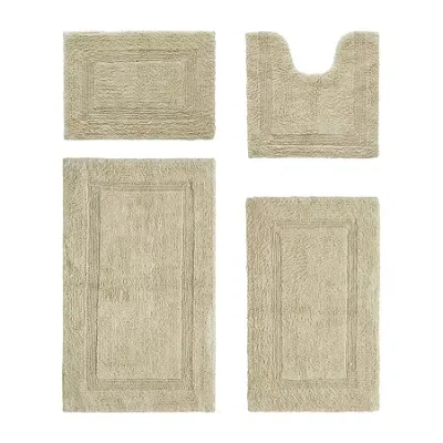 Better Trends Lux Tufted Mat 4-pc. Bath Rug Set In Brown
