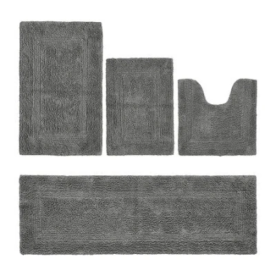 Better Trends Lux Tufted Mat 4-pc. Bath Rug Set In Gray