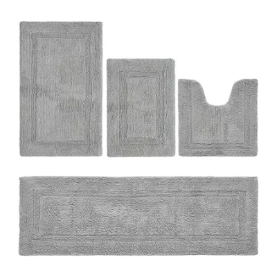 Better Trends Lux Tufted Mat 4-pc. Bath Rug Set In Gray