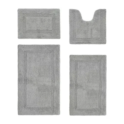 Better Trends Lux Tufted Mat 4-pc. Bath Rug Set In Gray