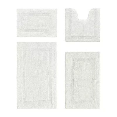 Better Trends Lux Tufted Mat 4-pc. Bath Rug Set In White