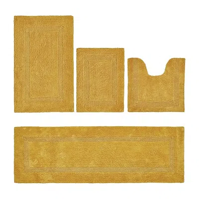 Better Trends Lux Tufted Mat 4-pc. Bath Rug Set In Yellow