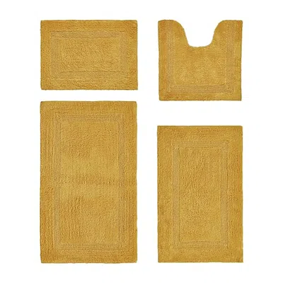 Better Trends Lux Tufted Mat 4-pc. Bath Rug Set In Yellow
