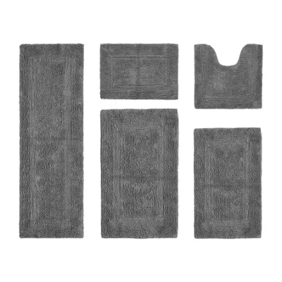 Better Trends Lux Tufted Mat 5-pc. Bath Rug Set In Gray
