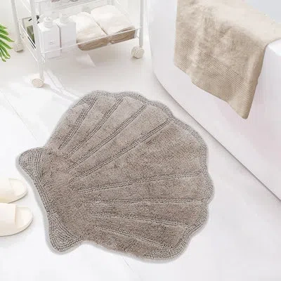 Better Trends Marilyn Collection Seashell Bath Rug – 100% Cotton, Ultra Plush 2200 Gsm, Reversible Bathroom Mat –  In Beige