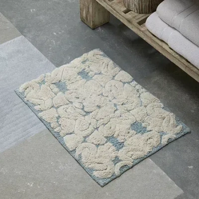 Better Trends Medallion Bath Rug In Blue